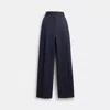 Coach Wide Leg Trousers In Blue