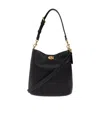 Coach Willow Soft Black Bucket Bag In Black Leather