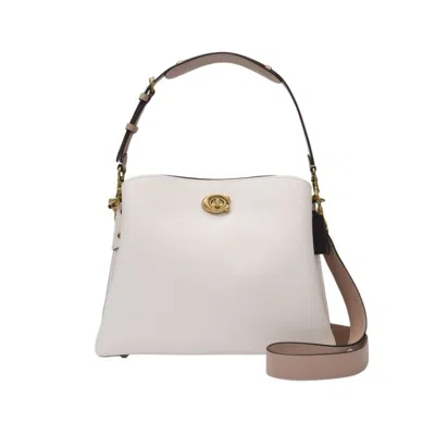 Coach Willow Bag In Chalk Multileather In White