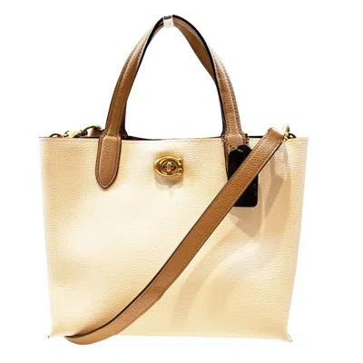 Coach Willow Leather Handbag In Red