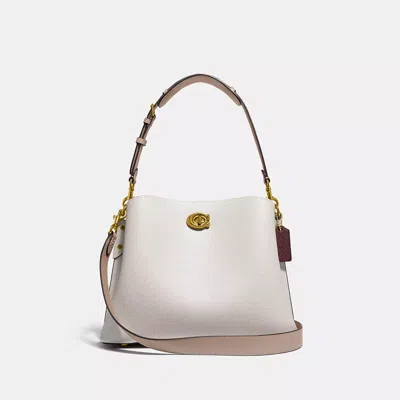 Coach Willow Schultertasche In Blockfarben In White
