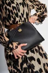 Coach Willow Polished Pebbled Leather Shoulder Bag In Black