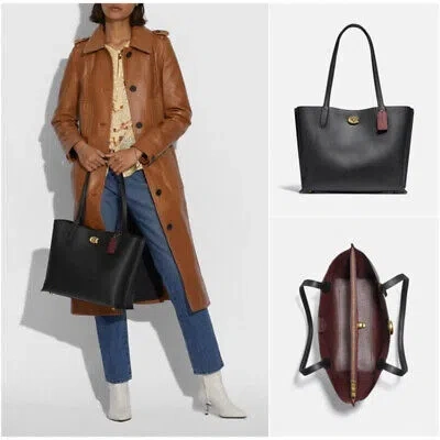 Pre-owned Coach Willow Tote - B4/black
