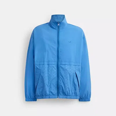 Coach Windbreaker In Recycled Polyester In Blue