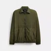 Coach Windbreaker In Recycled Polyester In Olive Green