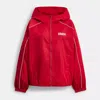 Coach Windbreaker In Recycled Polyester In Red