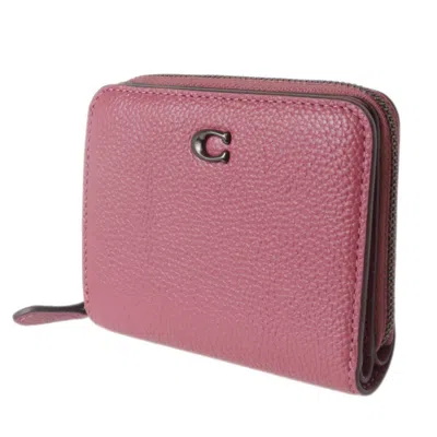 Pre-owned Coach Wine Coin Purse/coin Case ()
