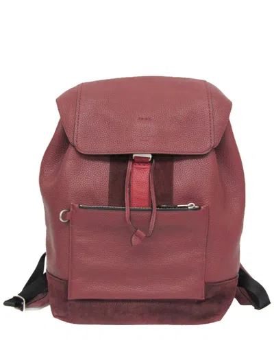 Pre-owned Coach Wine Leather, Suede Backpack (authentic Pre-loved)