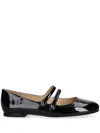 Coach New York Black Leather Winley Ballerinas In Schwarz