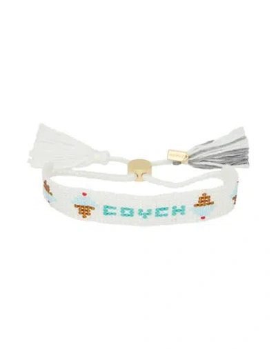 Coach Woman Bracelet White Size - Textile Fibers