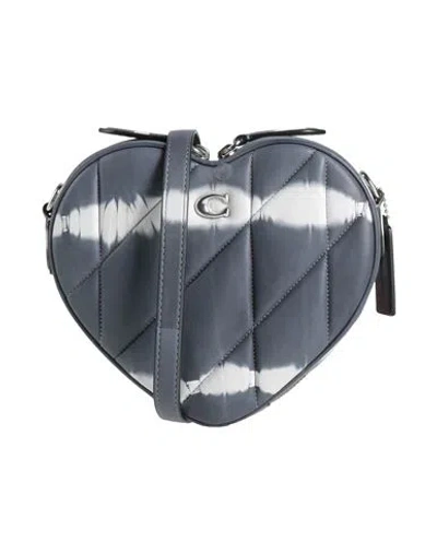 Coach Woman Cross-body Bag Slate Blue Size - Leather