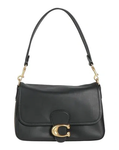Coach Tabby 20 Black Leather Shoulder Bag In Black Patent