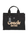 Coach Cargo Embroidered Logo Tote Bag In Black