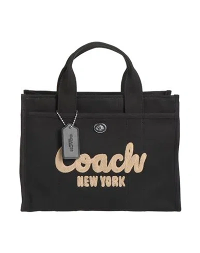 Coach Cargo Embroidered Logo Tote Bag In Black