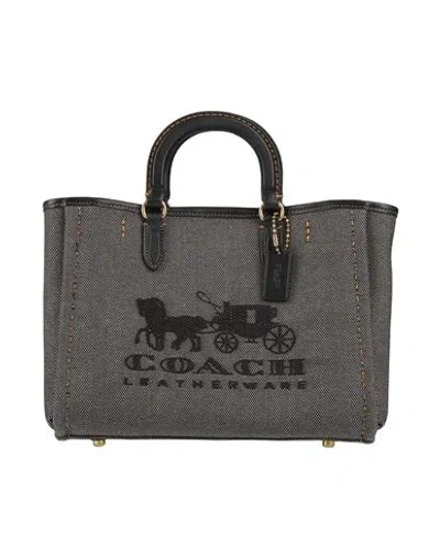Coach Woman Handbag Black Size - Textile Fibers