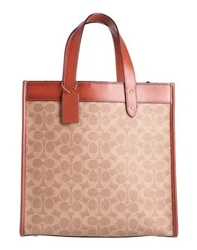 Coach Woman Handbag Brown Size - Leather