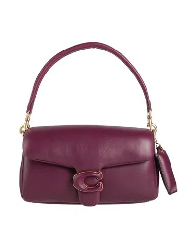 Coach Woman Handbag Dark Purple Size - Leather
