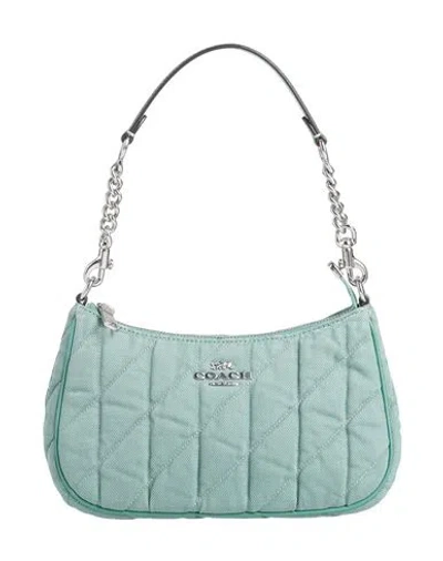 Coach Woman Handbag Green Size - Textile Fibers
