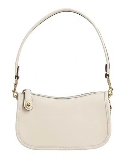 Coach Woman Handbag Ivory Size - Leather In Neutral