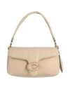 Coach Woman Handbag Ivory Size - Soft Leather In White