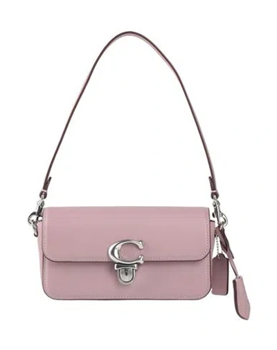 Coach Woman Handbag Magenta Size - Leather In Pink
