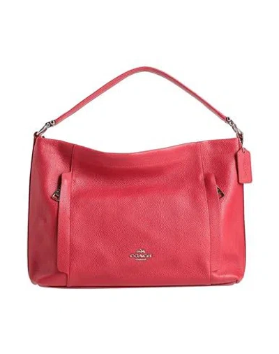 Coach Woman Handbag Red Size - Leather