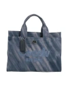 Coach Woman Handbag Slate Blue Size - Textile Fibers In Blue