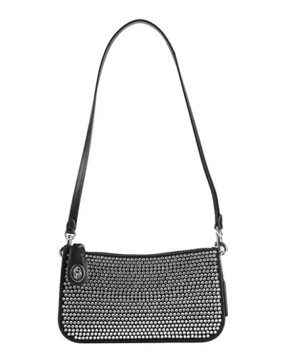 Coach Penn Schultertasche Mit Kristallen In Black
