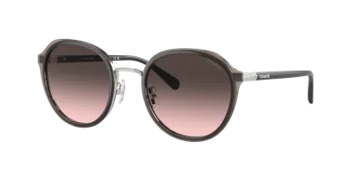 Coach Woman Sunglass Cl924 In Grey Pink Gradient