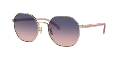 Coach Woman Sunglass Hc7147 Ch556 In Gold