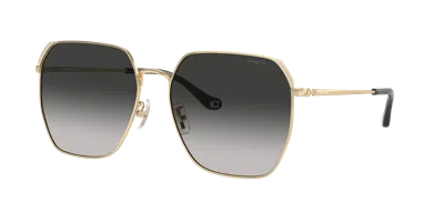 Coach Woman Sunglass Hc7165d Cr638 In Gray