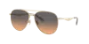 Coach Pillow Tabby Pilot Sunglasses In Smokey Peach Gradient