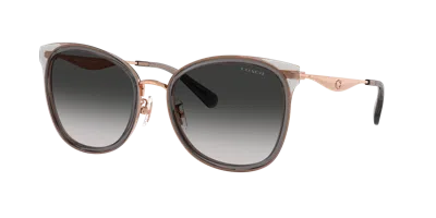 Coach Woman Sunglasses Hc7170 Cw185 In Grey Gradient
