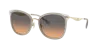 Coach Pillow Tabby Cat Eye Sunglasses In Smokey Peach Gradient