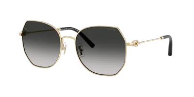 Coach Woman Sunglass Hc7175 Cad79 In Gold