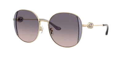 Coach Woman Sunglass Hc7176b Cad73 In Gold