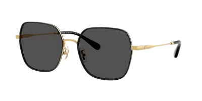 Coach Woman Sunglass Hc7180d Cae93 In Gold