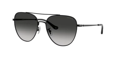 Coach Woman Sunglass Hc7182 Cbz89 In Black