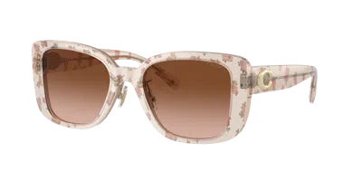 Coach Woman Sunglass Hc8352 Cd472 In Brown Gradient