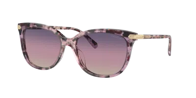 Coach Woman Sunglass Hc8378u Cl926 In Brown
