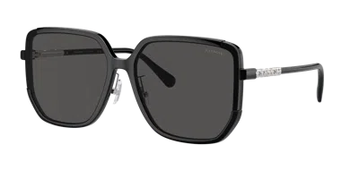 Coach Woman Sunglass Hc8401d Cr635 In Black