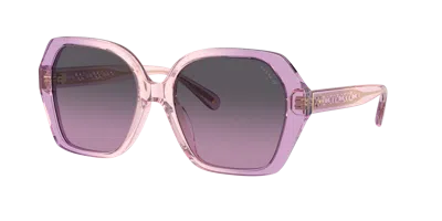 Coach Woman Sunglass Hc8404u Cr615 In Purple