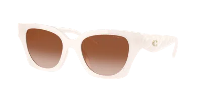 Coach Woman Sunglass Hc8418u Cad18 In Brown