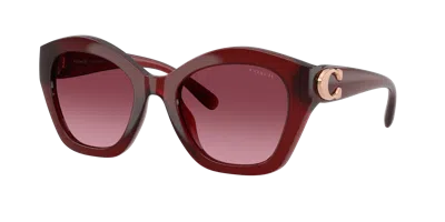 Coach Woman Sunglass Hc8421u Cad31 In Red