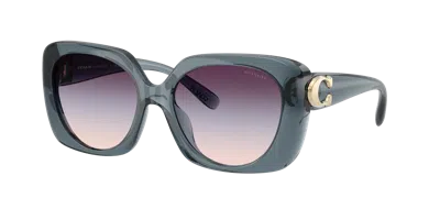 Coach Woman Sunglass Hc8422u Cad33 In Gray