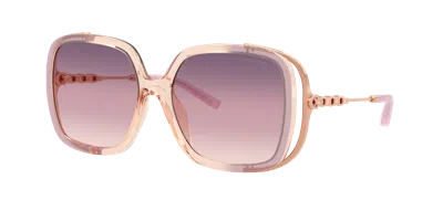 Coach Woman Sunglass Hc8423u Cad80 In Purple Yellow Gradient