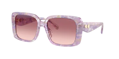 Coach Woman Sunglass Hc8424u Cad54 In Purple