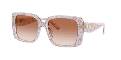 Coach Woman Sunglass Hc8424u Cad54 In White