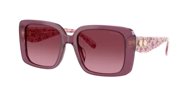 Coach Woman Sunglass Hc8424u Cad54 In Purple