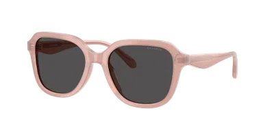 Coach Woman Sunglass Hc8437f Cby89 In Pink
